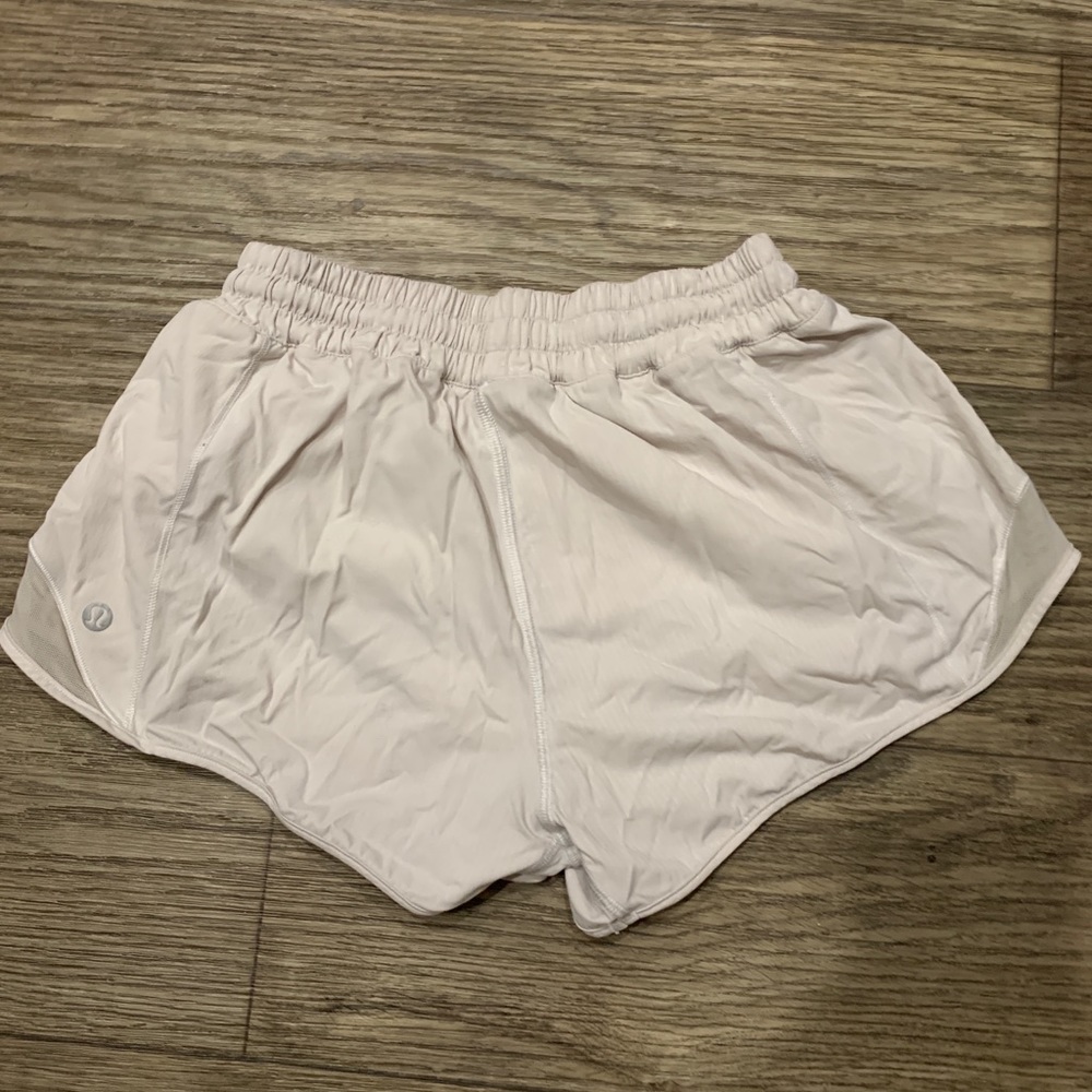 White Lululemon shorty Hot Shorts